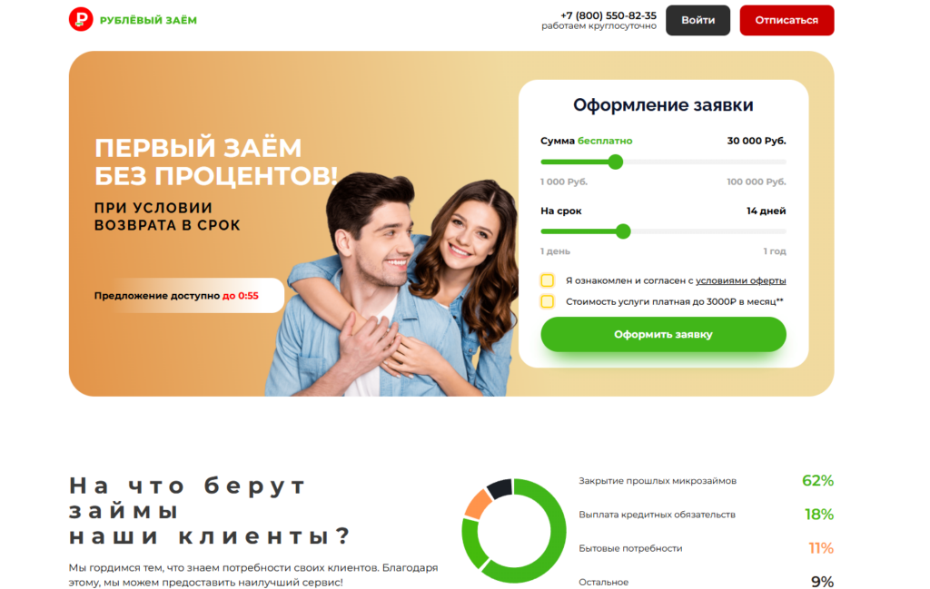 Zaymator отписаться через сайт